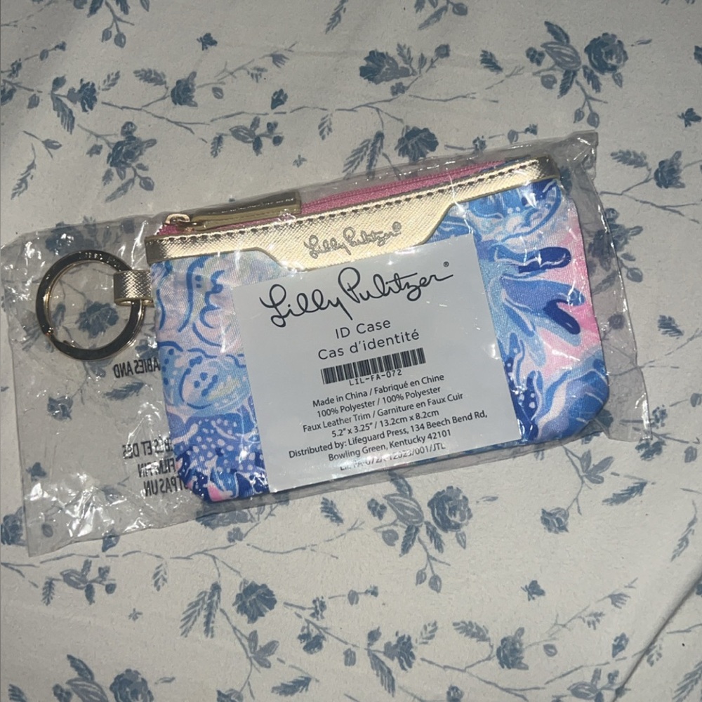 NWT Lilly Pulitzer Vibrant ID Case with Keyring